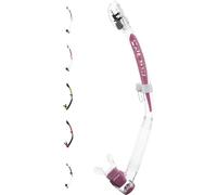Cressi Itaca Ultra Dry Snorkel - Aereatore Dry per Immersione Apnea e Snorkeling, Trasparente/Rosa, Unisex Adulto