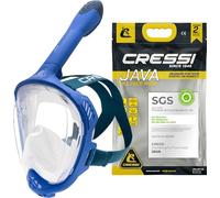 CRESSI Java, Maschera Snorkeling Integrale Unisex Adulto, Blu/Blu Navy, S/M