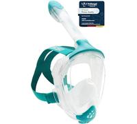 CRESSI Java Junior, Maschera Snorkeling Integrale Gioventù Unisex, Trasparente/Acquamarina, XS