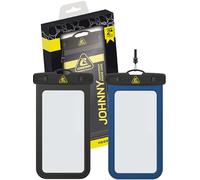 Cressi Johnny Phone Case Bundle, 2 Custodie Impermeabili Rigide per Cellulare Unisex Adulto, Nero/Blu, 7''