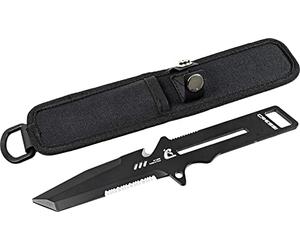 Cressi Kai Knife - Coltello Professionale Multiuso per Immersioni, Nero, Lama 10cm,Unisex Adulto