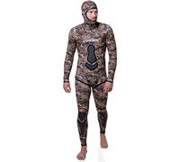Cressi Katana 2 Pieces Wetsuit - Muta Apnea e Pesca per Uomo, disponibile in Neoprene 3/5/7mm colore Marrone Mimetico