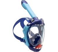 CRESSI Kiddy Kids Full Face Mask Azure/Blue/Blue White - Maschera Integrale Progettata Appositamente per i Bambini, Antiappannamento, Valvola di Scarico e Snorkel Dry, Azzurro/Blu/Blu