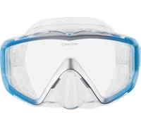 Cressi Liberty Triside Mask - Maschera Panoramica 3 Vetri per Immersioni, Apnea e Snorkeling, Trasparente/Blu_Silver, Taglia Unica, Unisex Adulto