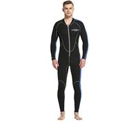 Cressi Lido Man Monopiece Wetsuit 2 mm, Muta Monopezzo Senza Cappuccio per Snorkeling, Nuoto e Sport Acquatici, in Neoprene Ultra Stretch 2 mm Uomo, Nero/Blu, 4XL