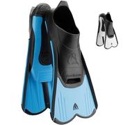 Cressi Light Fins, Pinne Corte Leggere e Potenti per Nuoto/Snorkeling Adulti e Bambini Unisex, Blu/Nero, 35/36 EU
