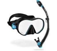 CRESSI Limited Edition HiroQuest Adult Mask & Snorkel Set made by Cressi x Steve Aoki_F-Dual+Snorkel Supernova Dry Mask, One Size, Unisex