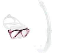 Cressi Lince, Maschera Unisex & ndash; Adulto, Trasparente/Rosa & Mexico, Tubo S