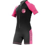 Cressi Little Shark, Shorty Wetsuit 2 mm, Muta Shorty Junior Disponibile a Maniche Corte o Maniche Lunghe Unisex - Bambini, Nero/Rosa, 5/6 Anni