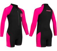 Cressi Little Shark Shorty Wetsuit Black/Pink 2mm L. Sleeve 11/12