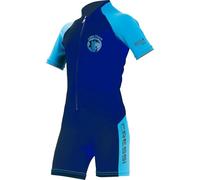 Cressi Little Shark, Shorty Wetsuit 2 mm, Muta Shorty Junior Disponibile a Maniche Corte o Maniche Lunghe Unisex - Bambini, Blu/Blu (Azzurro), 9/10 Anni