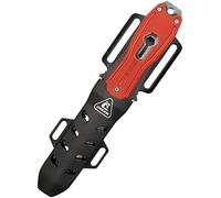 CRESSI Lizard Knife Red, Coltello Subacqueo Professionale Ideale per Apnea e Immersioni Unisex Adulto, Rosso, Unica