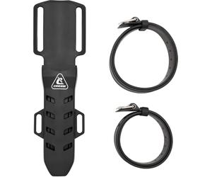 Cressi Lizard Sheath + Strap - Fodero Completo di Cinturini per Coltello Sub Lizard, Nero, Taglia Unica, Unisex