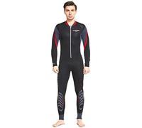 Cressi Lui Monopiece Wetsuit 2.5mm - Muta Monopezzo Uomo in Neoprene High Stretch 2.5mm, Nero/Rosso, XXL