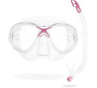 Cressi Combo Set Marea Vip Jr, Set composto da Maschera Marea Jr e Snorkel Top Unisex Bambino, Trasparente/Rosa, Taglia Unica