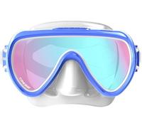 Cressi Maschera Monolente Miele, Bianco/Lilla, UV 420 Blu/Arancione