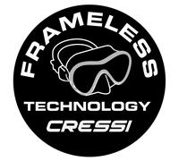 CRESSI F1 - Maschera o Combo Set Maschera Frameless & Snorkel Dry per Immersioni e Snorkeling, Taglia Unica, Unisex