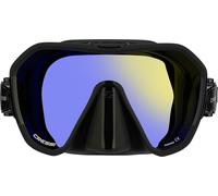 Cressi Maschere Z2 senza telaio, nero/giallo, interno giallo con lente riflettente esterna blu