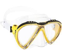 Cressi Maschera Unisex - Adulto, Trasparente/Giallo, Lince-Giallo
