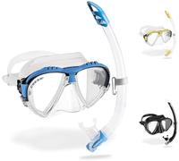Cressi Matrix & Gamma - Combo Set Maschera Matrix + Snorkel Gamma Immersioni e Snorkeling, Trasparente/Blu, Taglia Unica, Unisex Adulto