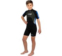 Cressi Med X Jr Wetsuit 2.5mm - Muta Shorty Junior per Snorkeling e Immersioni in Acque Temperate, Junior Unisex, Nero/Blu/Grigio, L (Anni 12/13)