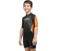 Cressi Med X Jr Wetsuit 2.5mm - Muta Shorty Junior per Snorkeling e Immersioni in Acque Temperate, Junior Unisex, Nero/Arancio/Grigio, XL (Anni 14/15)