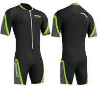Cressi Playa Man Wetsuit 2.5 mm, Muta Shorty in Neoprene High Stretch Uomo, Nero/Lime, L/4