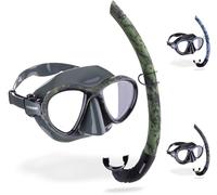 Cressi Metis & Corsica - Combo Set Mimetico per Pesca e Apnea, Maschera Metis e Snorkel Corsica, Verde Mimetico, Taglia Unica, Adulto Unisex