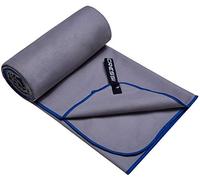 Cressi Microfibre Fast Drying, Asciugamano/Telo Sportivo in Microfibra, Vari Colori e Misure Unisex Adulto, Grigio/Blu, 90 x 180 cm