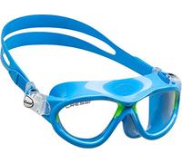 Cressi Mini Cobra - Premium Occhialini per il Nuoto, Piscina e Snorkeling, Azzurro/Lime/Lenti Chiare, Bambini 7/15 Anni