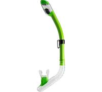 Cressi Minidry Tubo Snorkel Dry di ridotte dimensioni per Bambini e Ragazzi, Trasparente/Verde Fluo, Unica