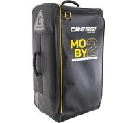 Cressi Moby 2 Trolley Bag - Borsa Trolley Robusta e Spaziosa Ideale per Attivita' Sportive e Viaggi, Nero/Giallo, 110 L, Unisex