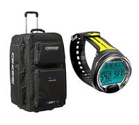 Cressi Moby 5, Borsa Trolley per Atrezzature Subacque Unisex Adulto, Nero/Logo Blu, Taglia Unica & Leonardo Diving Computer Computer Subacqueo Aria/Nitrox, Modalita Profondimetro