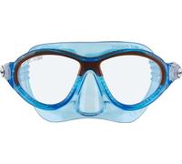 Cressi Moon Kid - Maschera per Immersioni e Snorkeling, Blu Translucido/Arancio, Taglia Unica, Unisex Bambini