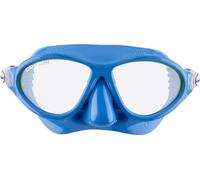 Cressi Moon Kid Mask - Maschera per Immersioni e Snorkeling, Azzurro/Lime, Taglia Unica, Unisex Bambini