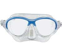 Cressi Moon Kid Mask - Maschera per Immersioni e Snorkeling, Trasparente/Blu, Taglia Unica, Unisex Bambini
