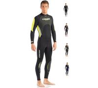 Cressi Morea Man Wetsuit Full 3mm, Muta Monopezzo Neoprene Ultrastretch Uomo, Nero/Giallo, XXXL/7