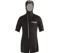 Cressi Multi Thickness, Giacca/Shorty Modulare per Immersioni in Neoprene 5mm Maniche Corte con Cerniera/Cappuccio Incorporato Donna, Nero, L/4