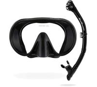 CRESSI Musa & Scilla Black - Combo Set Snorkeling Maschera Musa e Snorkel Scilla, Nero, Taglia Unica, Adulti