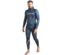 Cressi Mute da pesca subacquea da uomo, due pezzi, blu mimetico, XL