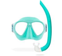 CRESSI Nautilus Combo - Maschera Force Lenti Separate in Policarbonato + Snorkel Vibe Tubo TPR Boccaglio Silicone Ideale per Snorkeling e Nuoto in Superficie Unisex Adulto