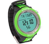 Cressi Neon Watch Computer-Computer Orologio per immersioni scuba/apnea dalle dimensioni estremamente ridotte, Nero/Verde Fluo