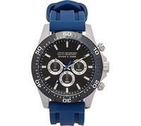 Cressi Nereus, Orologio Cronografo Analogico Professionale Subacqueo 200 m/20 ATM Unisex Adulto, Nero/Blu, Taglia Unica