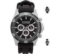 Cressi Nereus, Orologio Cronografo Analogico Professionale Subacqueo 200 m/20 ATM Unisex Adulto, Nero/Nero, Taglia Unica