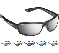 CRESSI Ninja Floating Sunglasses - Occhiali Sportivi da Sole Polarizzati Galleggianti da Uomo, Nero-Lente Silver, Taglia Unica