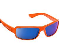 Cressi Ninja Sunglasses, Occhiali UltraFlex Sportivi Da Sole Polarizzati Con Protezione UV 100 Unisex Adulto, Arancio-lente Specchiata Blu, Taglia unica