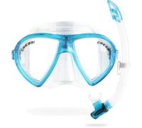 CRESSI Ocean - Maschera Singola Ocean o Combo Set Maschera Ocean+Snorkel Gamma per Immersioni e Snorkeling, Taglia Unica, Adulti