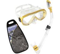 Cressi Onda Dry, Combo Set Snorkeling Unisex-Adulto, Giallo, Taglia Unica