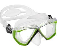 Cressi Panoramic 4 Windows Scuba Dive Mask, with Side View, Lime Green