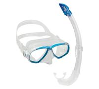 CRESSI PERLA MARE KIT MASCHERA E BOCCAGLIO ADULTO - LENTE: CLEAR LENSES, COLORE: CLEAR/BLUE